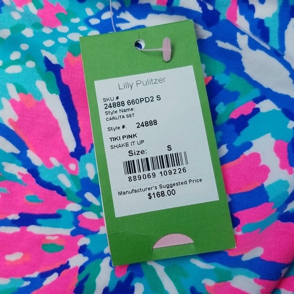 Lilly Pulitzer Carlita 2 piece Set in Tiki Pink Shake It Up - Small - Picture 14 of 14